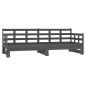Dormeuse Estraibile Grigia Legno Massello di Pino 2x(90x200) cm