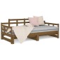 Dormeuse Estraibile Miele Legno Massello di Pino 2x(80x200) cm Dormeuse Estraibile Miele Legno Massello di Pino 2x(80x200) cm