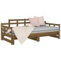 Dormeuse Estraibile Miele Legno Massello di Pino 2x(80x200) cm Dormeuse Estraibile Miele Legno Massello di Pino 2x(80x200) cm
