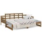 Dormeuse Estraibile Miele Legno Massello di Pino 2x(80x200) cm Dormeuse Estraibile Miele Legno Massello di Pino 2x(80x200) cm