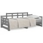 Dormeuse Estraibile Grigia Legno Massello di Pino 2x(80x200) cm Dormeuse Estraibile Grigia Legno Massello di Pino 2x(80x200) cm