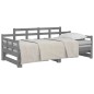 Dormeuse Estraibile Grigia Legno Massello di Pino 2x(80x200) cm Dormeuse Estraibile Grigia Legno Massello di Pino 2x(80x200) cm