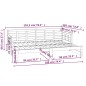 Dormeuse Estraibile Miele Legno Massello di Pino 2x(90x190) cm Dormeuse Estraibile Miele Legno Massello di Pino 2x(90x190) cm