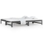 Dormeuse Estraibile Grigia 2x(90x200) cm Legno Massello di Pino Dormeuse Estraibile Grigia 2x(90x200) cm Legno Massello di Pino