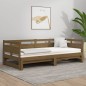 Dormeuse Estraibile Miele Legno Massello di Pino 2x(80x200) cm Dormeuse Estraibile Miele Legno Massello di Pino 2x(80x200) cm