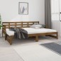 Dormeuse Estraibile Miele Legno Massello di Pino 2x(80x200) cm