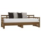 Dormeuse Estraibile Miele Legno Massello di Pino 2x(80x200) cm