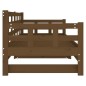 Dormeuse Estraibile Miele Legno Massello di Pino 2x(80x200) cm