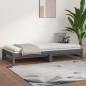 Dormeuse Estraibile Grigia 2x(90x190) cm Legno Massello di Pino Dormeuse Estraibile Grigia 2x(90x190) cm Legno Massello di Pino