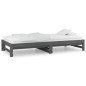 Dormeuse Estraibile Grigia 2x(90x190) cm Legno Massello di Pino Dormeuse Estraibile Grigia 2x(90x190) cm Legno Massello di Pino