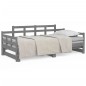 Dormeuse Estraibile Grigia Legno Massello di Pino 2x(90x190) cm Dormeuse Estraibile Grigia Legno Massello di Pino 2x(90x190) cm