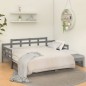 Dormeuse Estraibile Grigia Legno Massello di Pino 2x(90x190) cm Dormeuse Estraibile Grigia Legno Massello di Pino 2x(90x190) cm