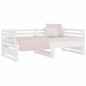 Dormeuse Estraibile Bianca 2x(90x190) cm Legno Massello di Pino