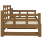Dormeuse Estraibile Miele Legno Massello di Pino 2x(90x190) cm Dormeuse Estraibile Miele Legno Massello di Pino 2x(90x190) cm