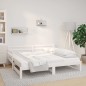 Dormeuse Estraibile Bianca 2x(90x190) cm Legno Massello di Pino Dormeuse Estraibile Bianca 2x(90x190) cm Legno Massello di Pino