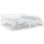 Dormeuse Estraibile Bianca 2x(90x190) cm Legno Massello di Pino Dormeuse Estraibile Bianca 2x(90x190) cm Legno Massello di Pino