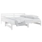 Dormeuse Estraibile Bianca 2x(90x190) cm Legno Massello di Pino Dormeuse Estraibile Bianca 2x(90x190) cm Legno Massello di Pino