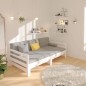 Dormeuse Estraibile Bianca 2x(90x190) cm Legno Massello di Pino Dormeuse Estraibile Bianca 2x(90x190) cm Legno Massello di Pino
