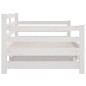Dormeuse Estraibile Bianca 2x(90x190) cm Legno Massello di Pino Dormeuse Estraibile Bianca 2x(90x190) cm Legno Massello di Pino