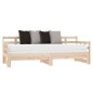 Dormeuse Estraibile in Legno Massello di Pino 2x(90x190) cm Dormeuse Estraibile in Legno Massello di Pino 2x(90x190) cm