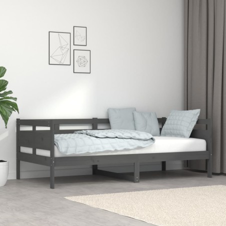 Dormeuse in Legno Massello di Pino Grigio 90x190 cm