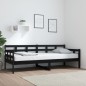 Dormeuse Nera in Legno Massello di Pino 80x200 cm Dormeuse Nera in Legno Massello di Pino 80x200 cm