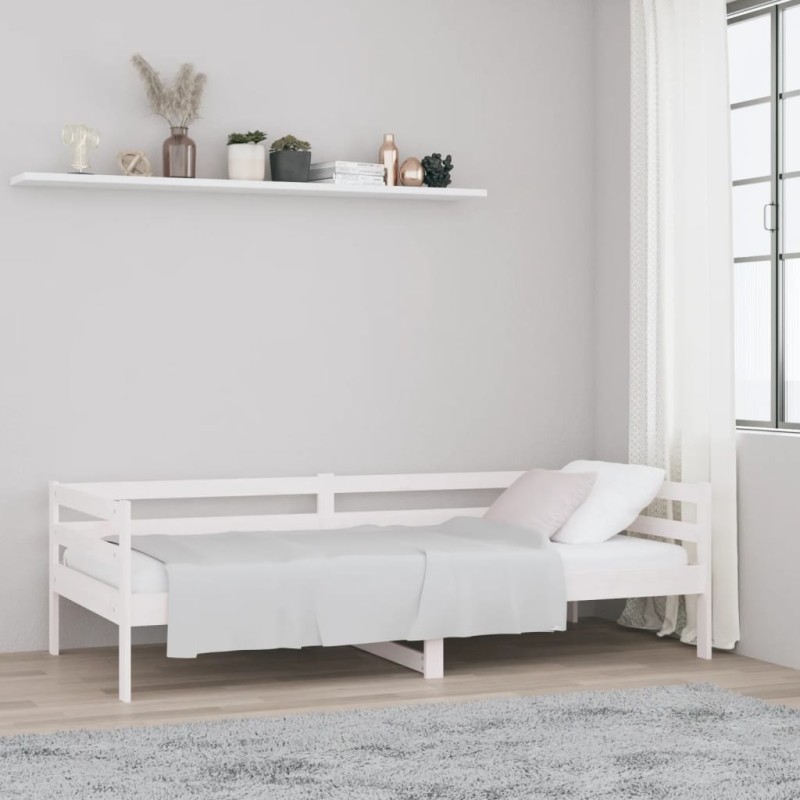 Dormeuse Bianca 90x190 cm in Legno Massello di Pino Dormeuse Bianca 90x190 cm in Legno Massello di Pino