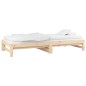 Dormeuse Estraibile 2x(90x190) cm Legno Massello di Pino Dormeuse Estraibile 2x(90x190) cm Legno Massello di Pino