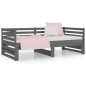 Dormeuse Estraibile Grigia 2x(90x190) cm Legno Massello di Pino Dormeuse Estraibile Grigia 2x(90x190) cm Legno Massello di Pino