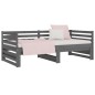 Dormeuse Estraibile Grigia 2x(90x190) cm Legno Massello di Pino Dormeuse Estraibile Grigia 2x(90x190) cm Legno Massello di Pino