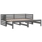 Dormeuse Estraibile Grigia 2x(90x190) cm Legno Massello di Pino Dormeuse Estraibile Grigia 2x(90x190) cm Legno Massello di Pino