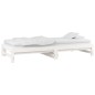 vidaXL Dormeuse Estraibile Bianca 2x(90x200) cm Legno Massello di Pino vidaXL Dormeuse Estraibile Bianca 2x(90x200) cm Legno Massello di Pino