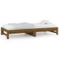 Dormeuse Estraibile Miele 2x(80x200) cm Legno Massello di Pino