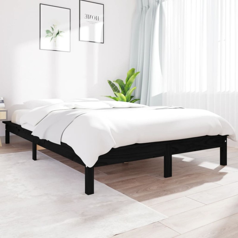 Giroletto Nero 120x200 cm in Legno Massello di Pino Giroletto Nero 120x200 cm in Legno Massello di Pino
