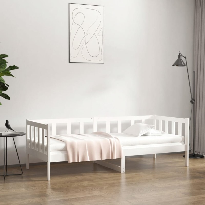 Dormeuse Bianca 80x200 cm in Legno Massello di Pino Dormeuse Bianca 80x200 cm in Legno Massello di Pino