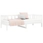 Dormeuse Bianca 80x200 cm in Legno Massello di Pino Dormeuse Bianca 80x200 cm in Legno Massello di Pino