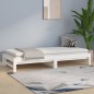 Dormeuse Estraibile Bianca 2x(80x200) cm Legno Massello di Pino Dormeuse Estraibile Bianca 2x(80x200) cm Legno Massello di Pino