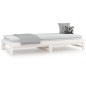 Dormeuse Estraibile Bianca 2x(80x200) cm Legno Massello di Pino Dormeuse Estraibile Bianca 2x(80x200) cm Legno Massello di Pino