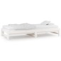 Dormeuse Estraibile Bianca 2x(80x200) cm Legno Massello di Pino Dormeuse Estraibile Bianca 2x(80x200) cm Legno Massello di Pino