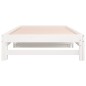 Dormeuse Estraibile Bianca 2x(80x200) cm Legno Massello di Pino Dormeuse Estraibile Bianca 2x(80x200) cm Legno Massello di Pino