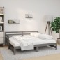 Dormeuse Estraibile Grigia 2x(90x190) cm Legno Massello di Pino Dormeuse Estraibile Grigia 2x(90x190) cm Legno Massello di Pino
