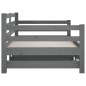 Dormeuse Estraibile Grigia 2x(90x190) cm Legno Massello di Pino Dormeuse Estraibile Grigia 2x(90x190) cm Legno Massello di Pino