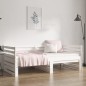 Dormeuse Estraibile Bianca 2x(80x200) cm Legno Massello di Pino Dormeuse Estraibile Bianca 2x(80x200) cm Legno Massello di Pino