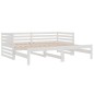 Dormeuse Estraibile Bianca 2x(80x200) cm Legno Massello di Pino Dormeuse Estraibile Bianca 2x(80x200) cm Legno Massello di Pino