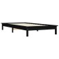 Giroletto Nero 90x190 cm in Legno Massello di Pino 3FT Single Giroletto Nero 90x190 cm in Legno Massello di Pino 3FT Single