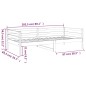 Dormeuse 80x200 cm in Legno Massello di Pino Dormeuse 80x200 cm in Legno Massello di Pino