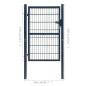 Cancello da Giardino 2D (Singolo) Grigio Antracite 106 x 190 cm Cancello da Giardino 2D (Singolo) Grigio Antracite 106 x 190 cm