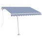 Tenda da Sole Automatica Autoportante 300x250 cm Blu e Bianca Tenda da Sole Automatica Autoportante 300x250 cm Blu e Bianca