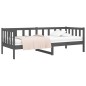 Dormeuse Grigia 90x190 cm in Legno Massello di Pino Dormeuse Grigia 90x190 cm in Legno Massello di Pino