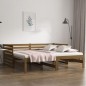 Dormeuse Estraibile Miele 2x(80x200) cm Legno Massello di Pino Dormeuse Estraibile Miele 2x(80x200) cm Legno Massello di Pino